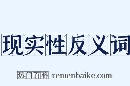 现实性反义词是什么意思的图片